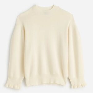 Madewell Merino Wool Ruffle Mockneck Sweater NWT M